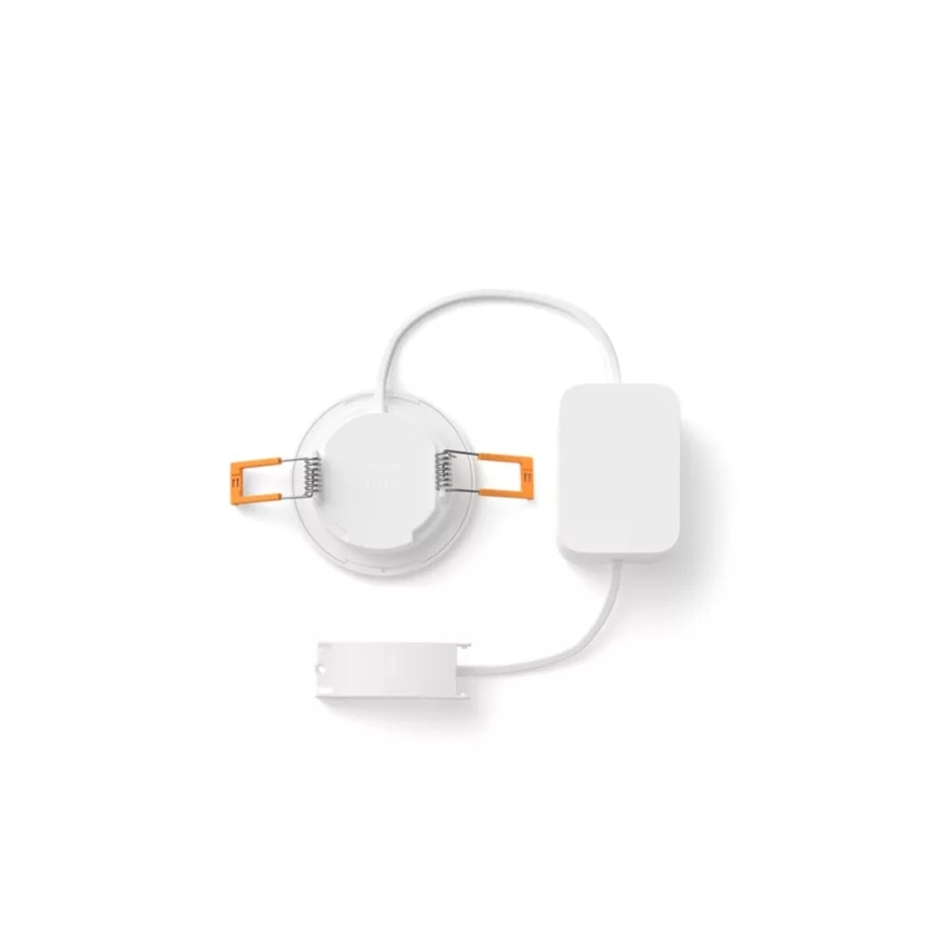 Philips - Set van 3 dimbare RGBW LED-inbouwspots voor badkamer Hue SLIM, LED/8,3W/230V, 1000-20000K, wit P44
