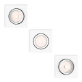 Philips - set van 3 inbouwspots 1x GU10/5,5W/230V