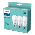 Philips - SET van 3 LED Lampen A60 E27 / 13W / 230V 4000K