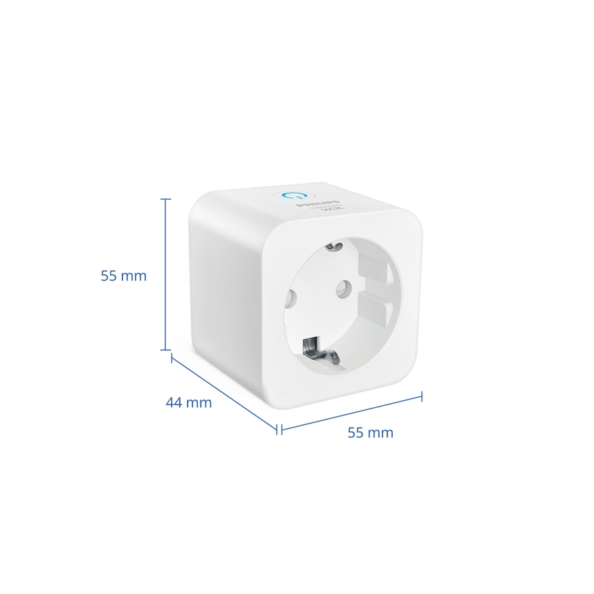 Philips - Set van 3 slimme SCHUKO-stekkers 2300 W, Wi-Fi