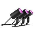 Philips - SET van 3x LED Inbouwspot Hue LILY 3xLED/8W/230V IP65