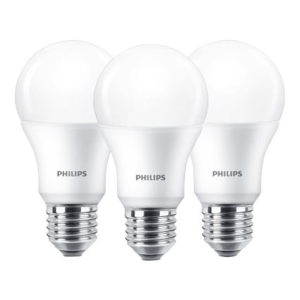 Philips - Set van 3x LED lampen E27 / 9W / 230V 2700K