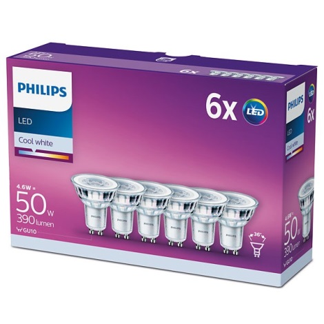 Philips - SET LED Lampen GU10 / 4,6W / 230V 4000K | Lampenmanie