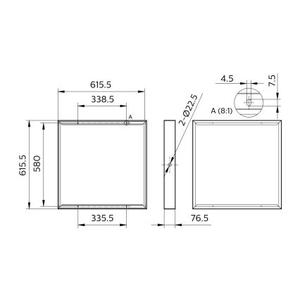 Philips - Set voor opbouwmontage van LED-panelen LEDINAIRE en CORELINE