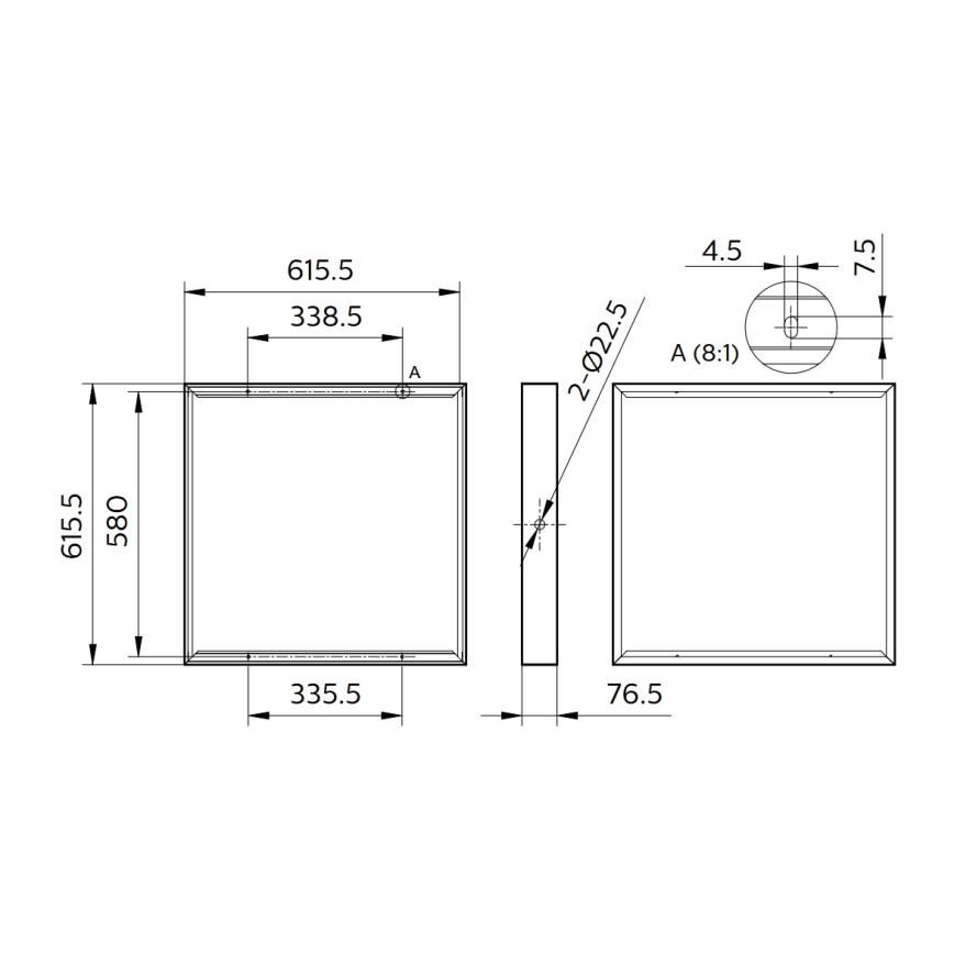 Philips - Set voor opbouwmontage van LED-panelen LEDINAIRE en CORELINE