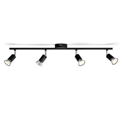 Philips - Spot 4xGU10/50W/230V zwart