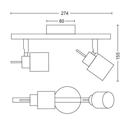 Philips - Spot 2xGU10/35W/230V wit