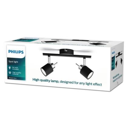 Philips - Spot 2xGU10/35W/230V zwart