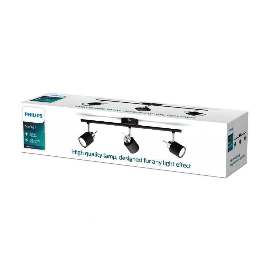 Philips - Spot 3xGU10/35W/230V zwart