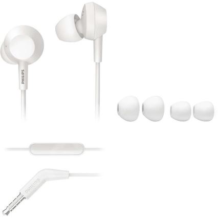 Philips TAE4105WT/00 - Earphones met een microfoon JACK 3,5 mm wit