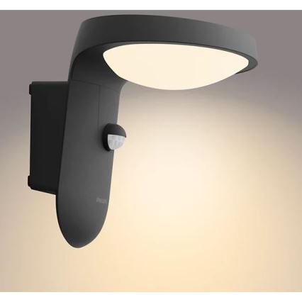 Philips - LED Solarlamp voor aan de muur met bewegings- en schemersensor LED/1,2W/4V 1800 mAh 3000K IP44