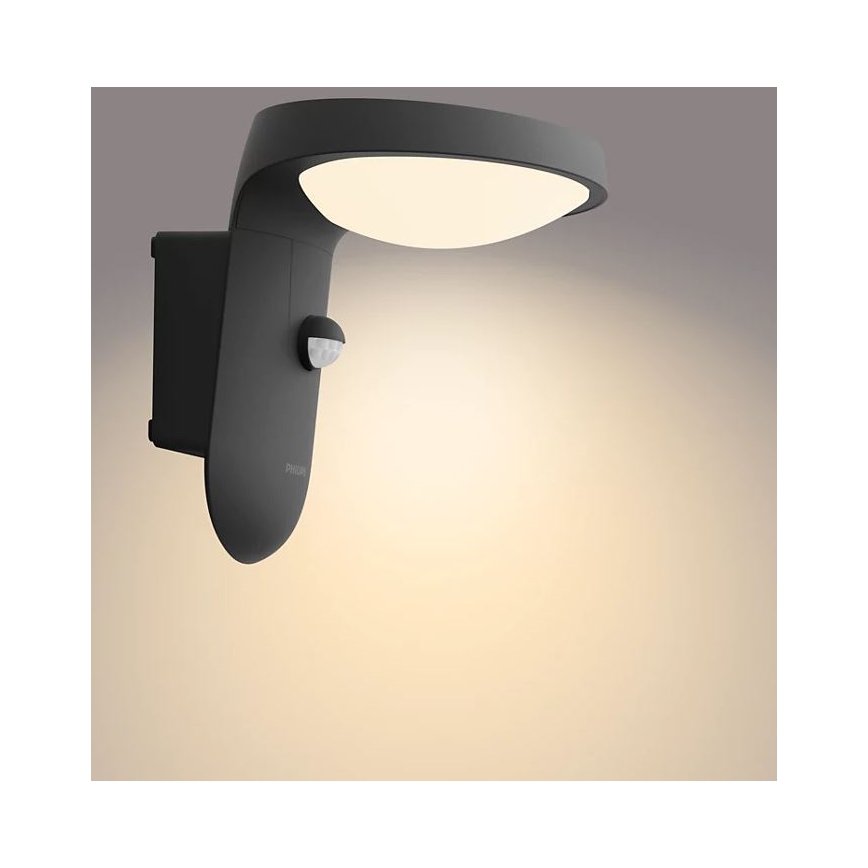 Philips - LED Buitenwandlamp met sensor LED/9W/230V 2700K IP44