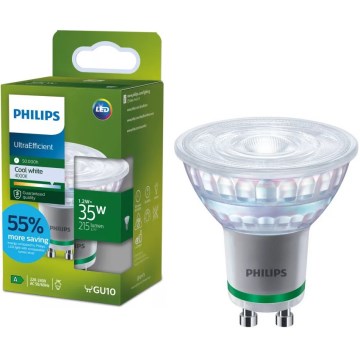 Philips ULTRAEFFICIENT PAR16 LED-spot GU10, 1,2 W, 230 V, 4000 K