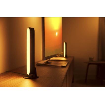 Philips - Verleng set LED RGB Dimbaar tafellamp Hue PLAY LED/6W/230V zwart