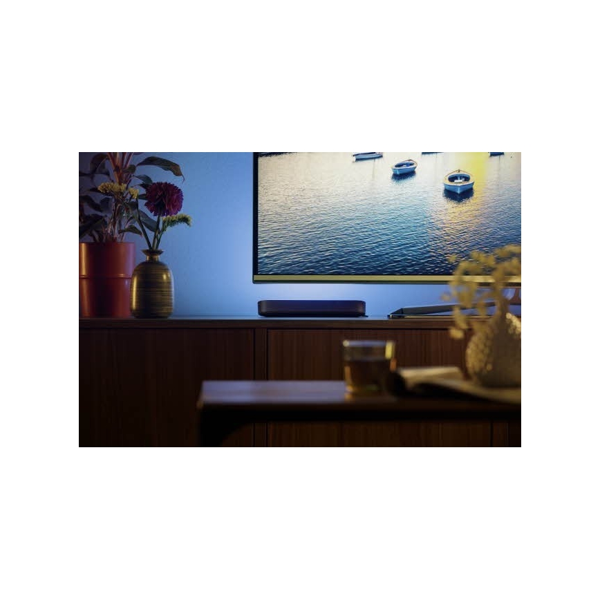 Philips - Verleng set LED RGB Dimbaar tafellamp Hue PLAY LED/6W/230V zwart