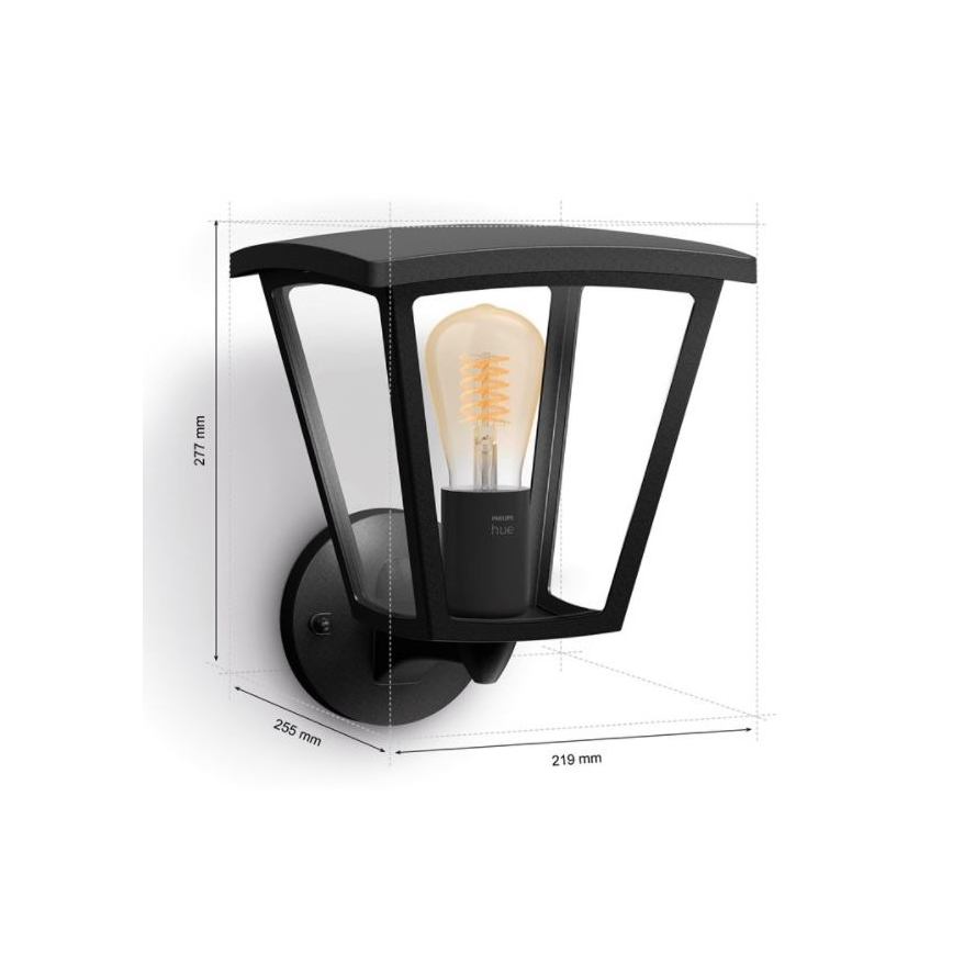 Philips - Dimbare Wand Lamp voor Buiten Hue INARA 1xE27/7W/230V Wi-Fi IP44