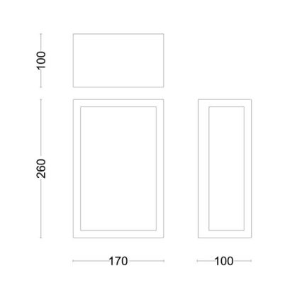 Philips - Wandlamp voor buiten ALZOR 1xE27/25W/230V IP44