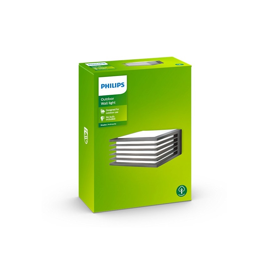 Philips - Wandlamp voor buiten 1xE27/15W/230V IP44 antraciet