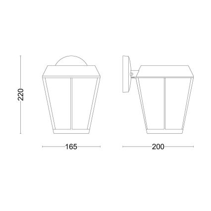 Philips - Wandlamp voor buiten SUNERA 1xE27/25W/230V IP44