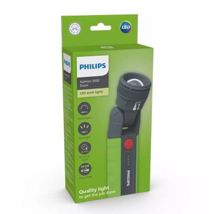 Philips X30ZOOMX1 - LED Dimbaar rechargeable flashlight XPERION LED/6W/3,7V 1000 lm 2500 mAh IP54
