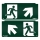 Pictogram voor noodverlichting 16,2x32,7 cm