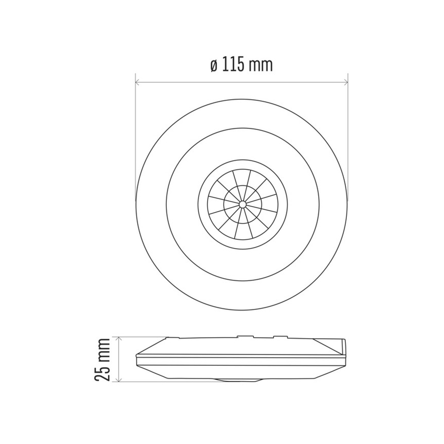 PIR B 360 ° bewegingssensor 2000W / 230V wit