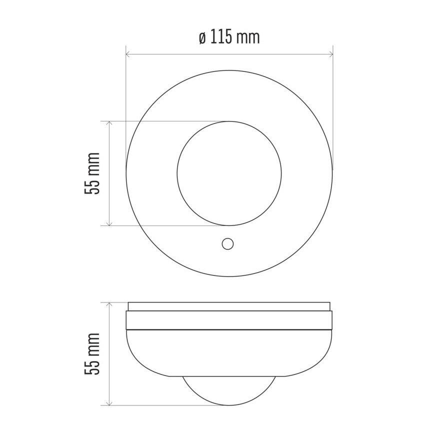 PIR bewegingssensor B 360 ° 1200W / 230V wit
