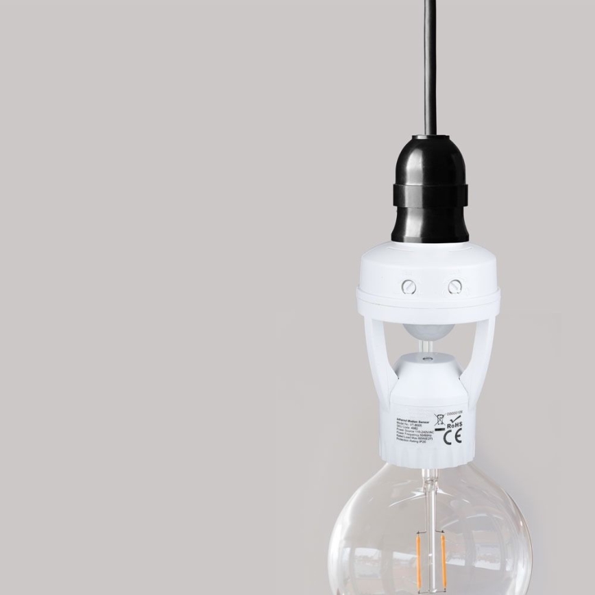 PIR-sensor voor E27-lamp wit