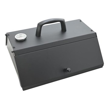 Pizzaoven met deur en thermometer 40x35,5x21 cm zwart