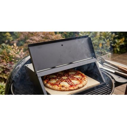 Pizzaoven met deur en thermometer 40x35,5x21 cm zwart