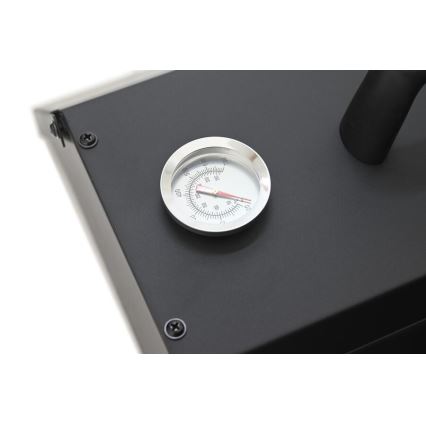 Pizzaoven met deur en thermometer 40x35,5x21 cm zwart