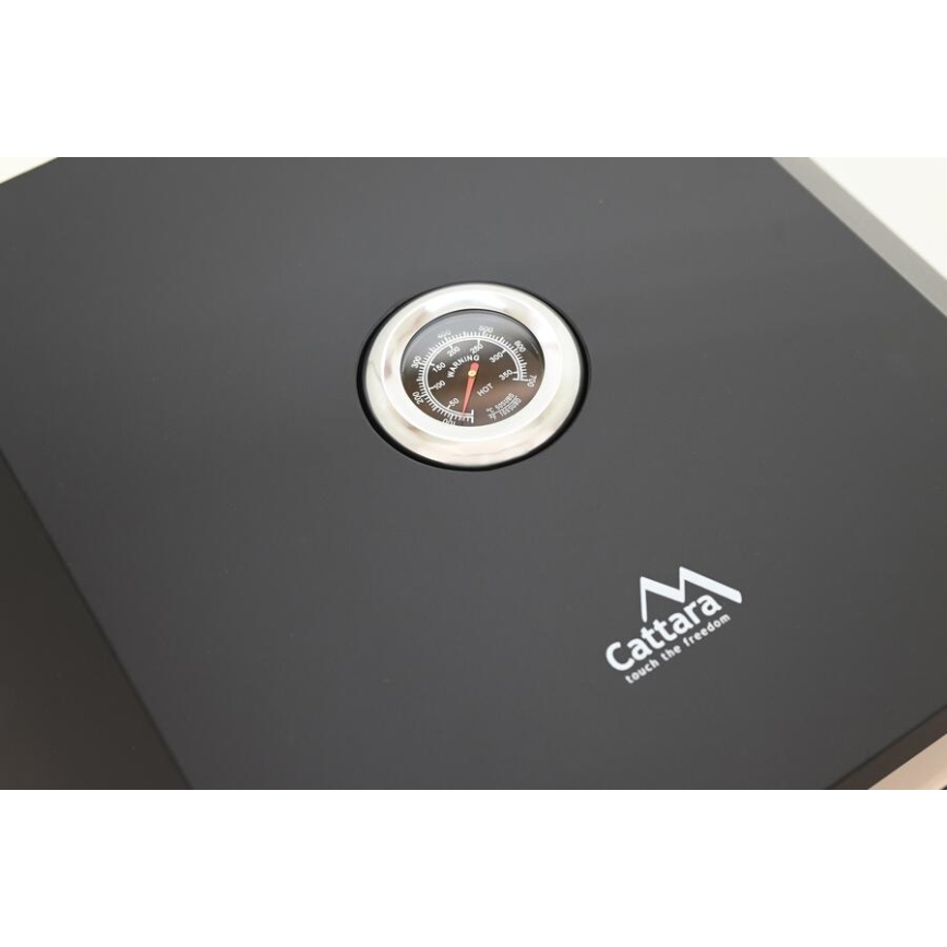 Pizzaoven met thermometer 40x34,5x16 cm zwart