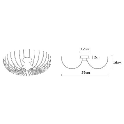 Plafond Lamp ASPENDOS 1xE27/40W/230V