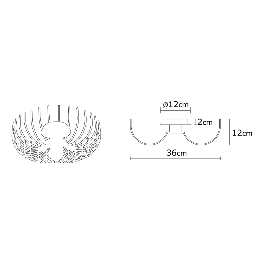 Plafond Lamp ASPENDOS 1xE27/40W/230V