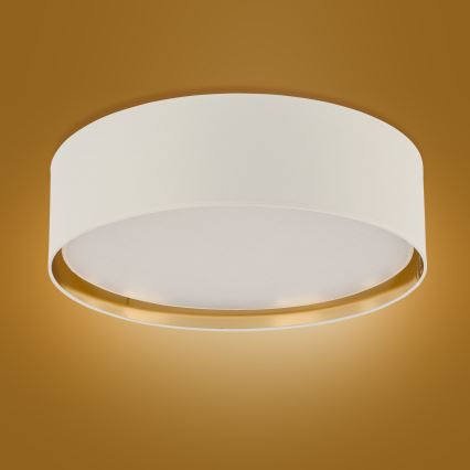 Plafond Lamp BILBAO 4xE27/15W/230V d. 60 cm wit/goud