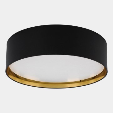 Plafond Lamp BILBAO 4xE27/15W/230V d. 60 cm zwart/goud