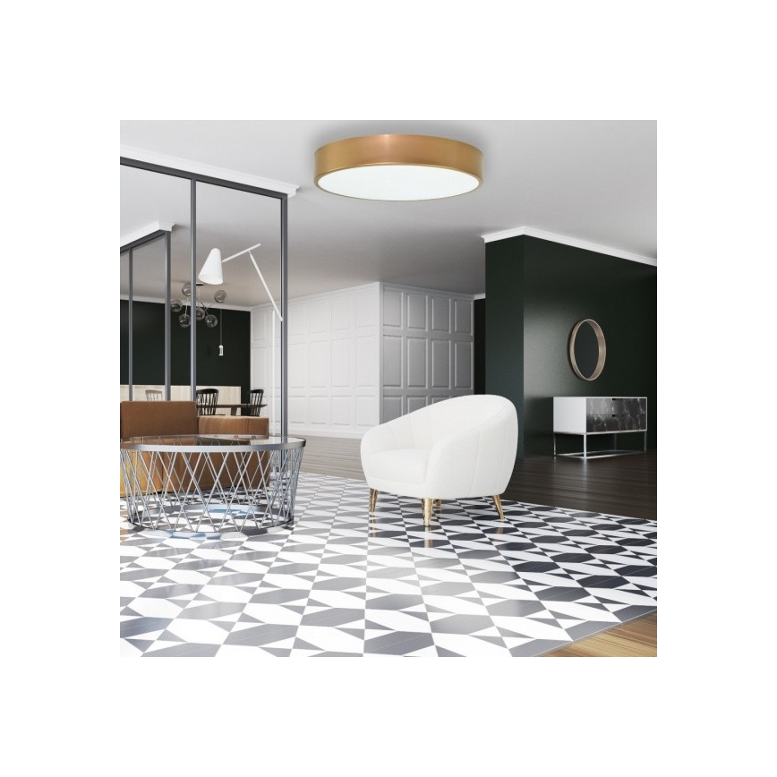 Plafond Lamp CLEO 6xE27/24W/230V d. 78 cm goud