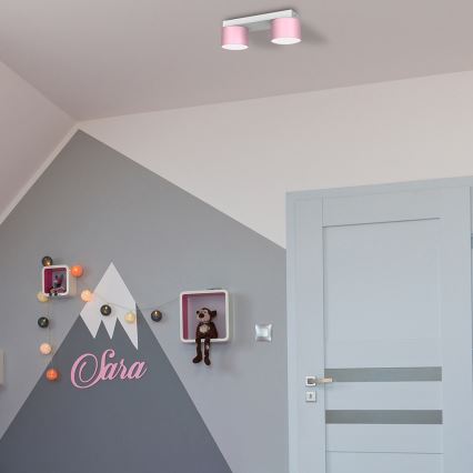 Plafond Lamp DIXIE 2xGX53/11W/230V roze