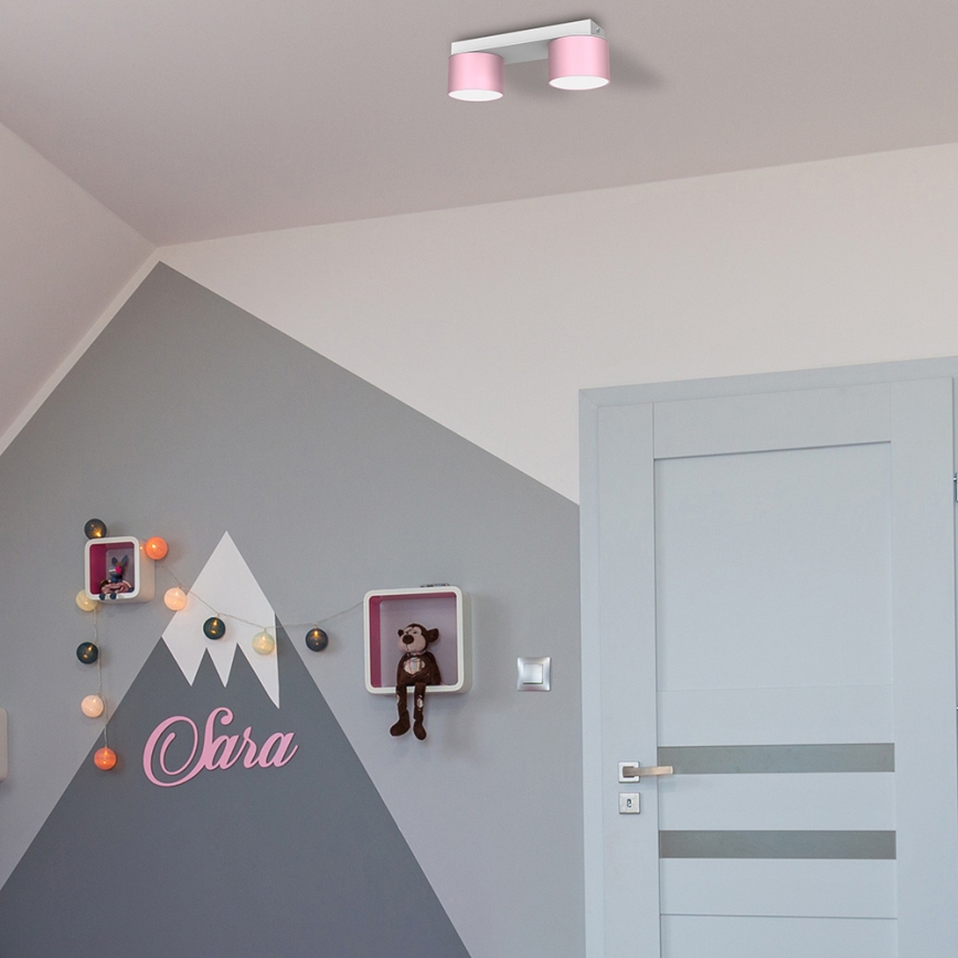 Plafond Lamp DIXIE 2xGX53/11W/230V roze
