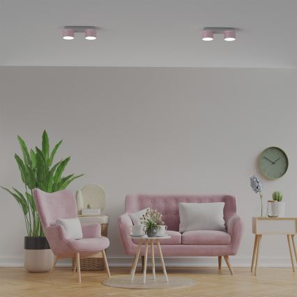 Plafond Lamp DIXIE 2xGX53/11W/230V roze