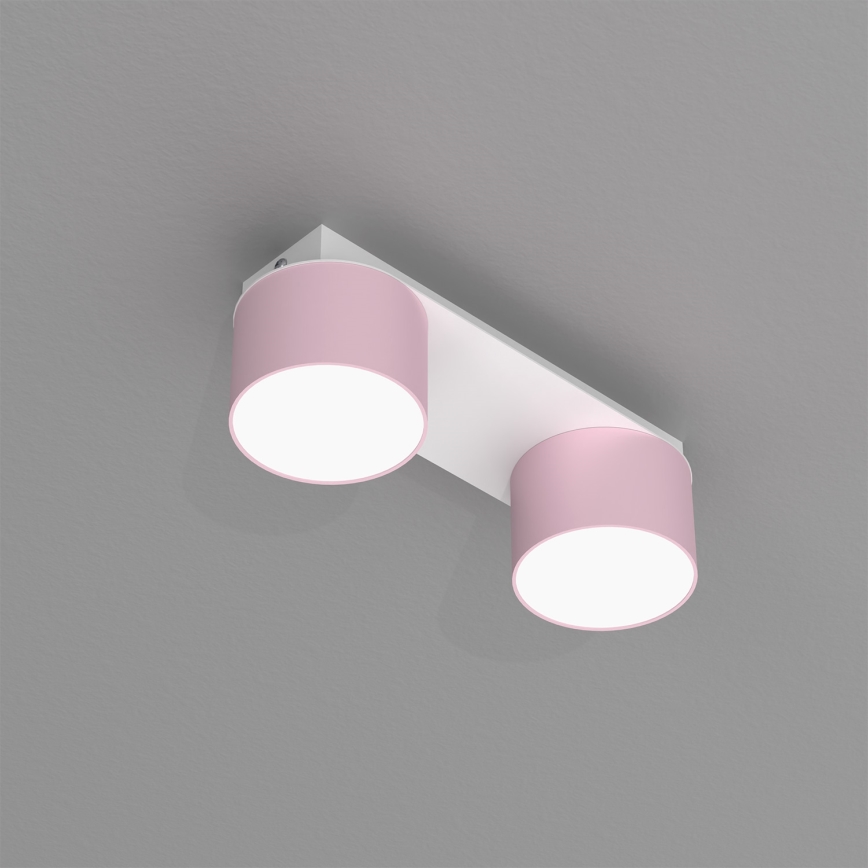 Plafond Lamp DIXIE 2xGX53/11W/230V roze