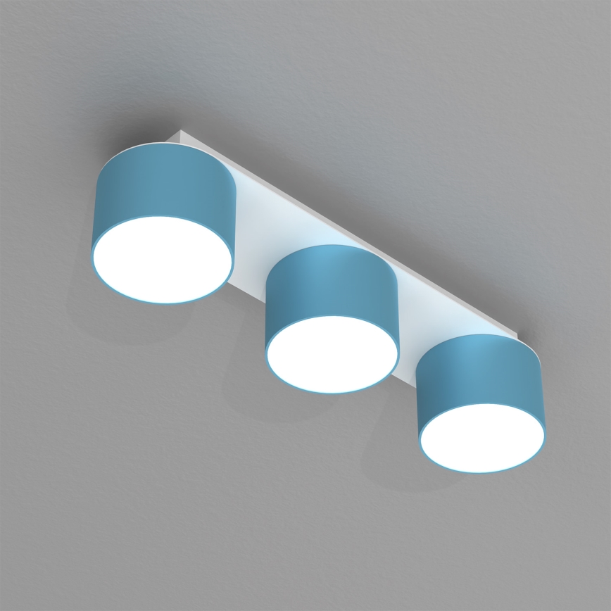 Plafond Lamp DIXIE 3xGX53/11W/230V blauw