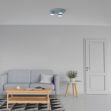 Plafond Lamp DIXIE 3xGX53/11W/230V blauw