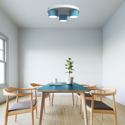 Plafond Lamp DIXIE 3xGX53/11W/230V blauw