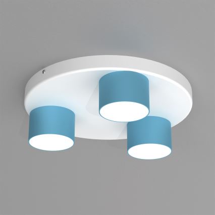 Plafond Lamp DIXIE 3xGX53/11W/230V blauw