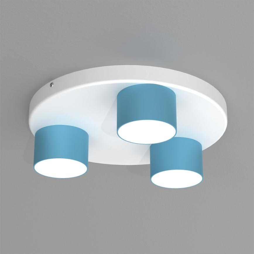 Plafond Lamp DIXIE 3xGX53/11W/230V blauw