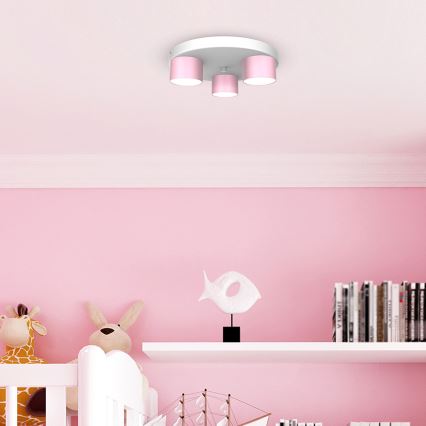 Plafond Lamp DIXIE 3xGX53/11W/230V roze