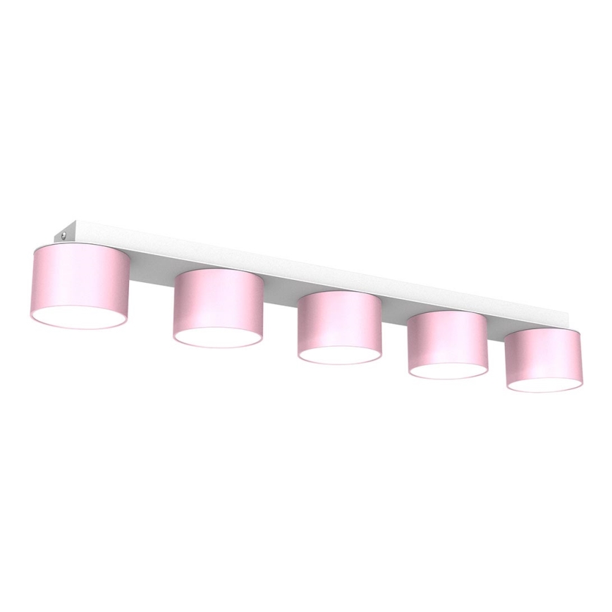 Plafond Lamp DIXIE 5xGX53/11W/230V roze