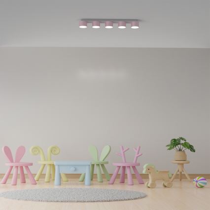 Plafond Lamp DIXIE 5xGX53/11W/230V roze