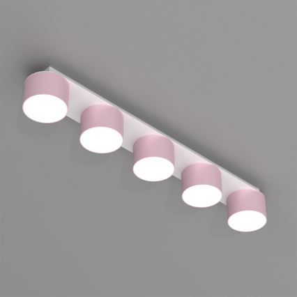 Plafond Lamp DIXIE 5xGX53/11W/230V roze